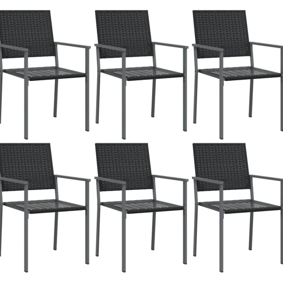 Ulkoruokailuryhmä polyrottinki ja teräs, 3-osainen
