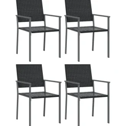 Ulkoruokailuryhmä polyrottinki ja teräs, 3-osainen
