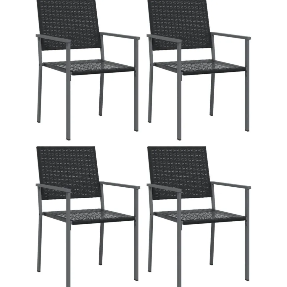 Ulkoruokailuryhmä polyrottinki ja teräs, 3-osainen