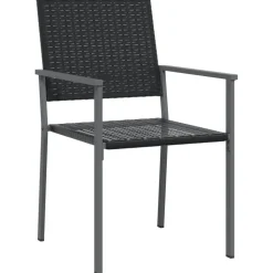 Ulkoruokailuryhmä polyrottinki ja teräs, 3-osainen