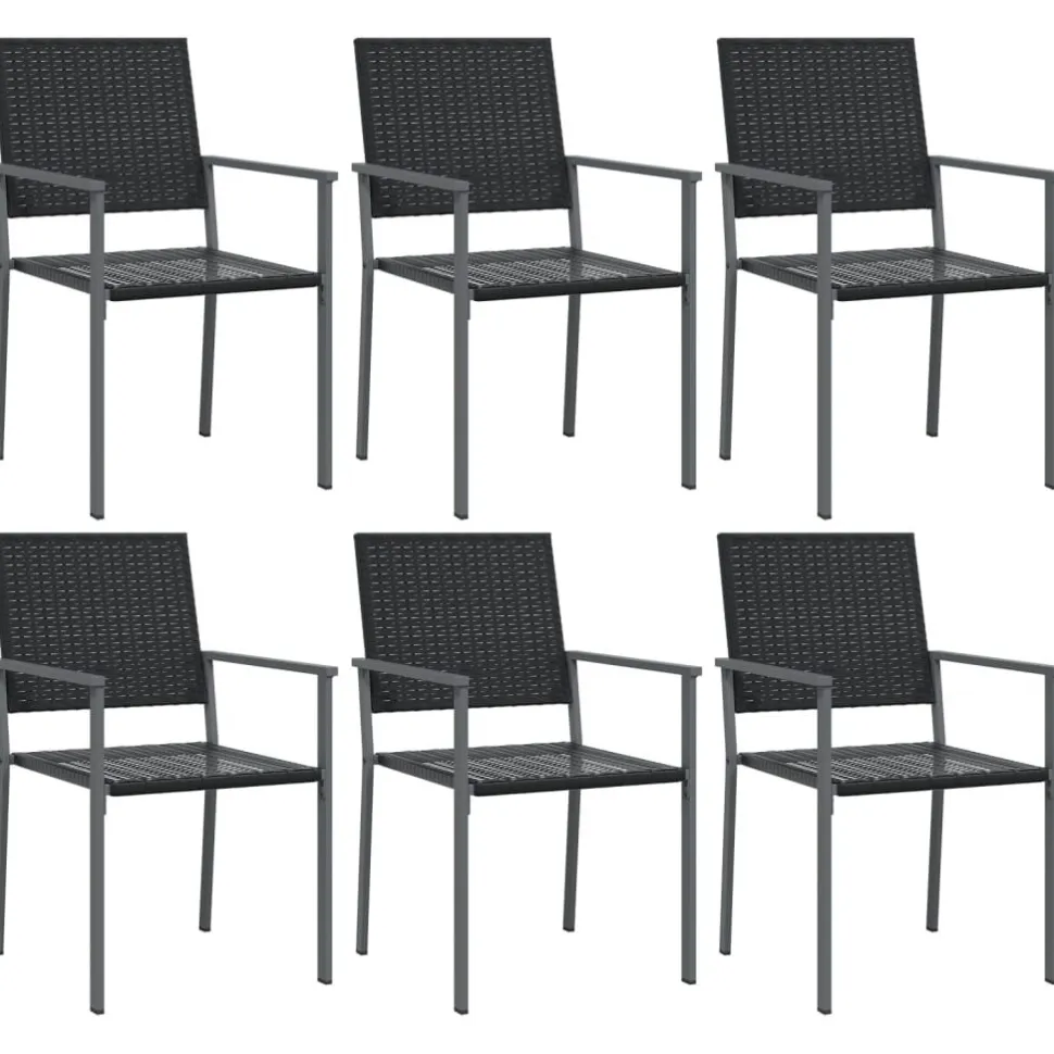 Ulkoruokailuryhmä polyrottinki ja teräs, 3-osainen