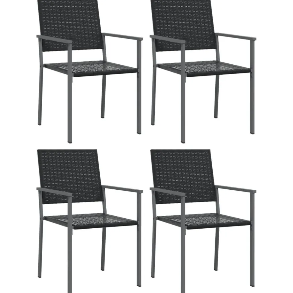 Ulkoruokailuryhmä polyrottinki ja teräs, 3-osainen