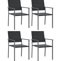 Ulkoruokailuryhmä polyrottinki ja teräs, 3-osainen