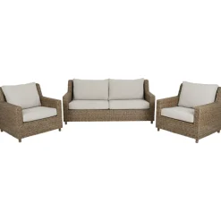 Ulkosohva Brafab Sandkorn, 2.5-istuttava, ruskea/beige