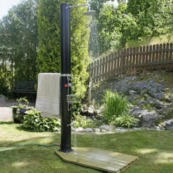 Ulkosuihkun pyyheteline Demerx Sunny 40 L, ruostumaton teräs