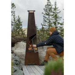Ulkotakka Espegard 180, 180cm, corten-teräs