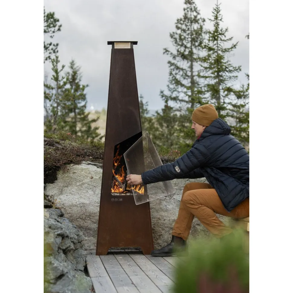 Ulkotakka Espegard 180, 180cm, corten-teräs