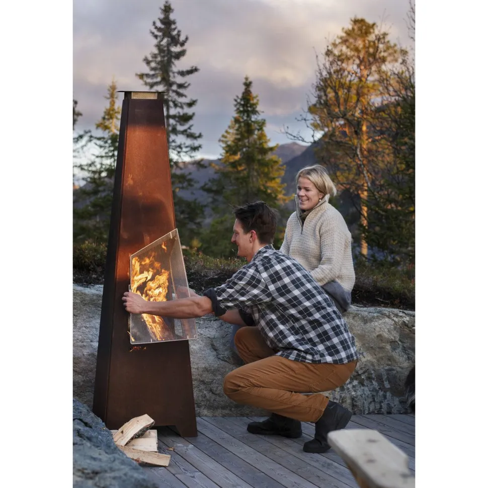 Ulkotakka Espegard 180, 180cm, corten-teräs