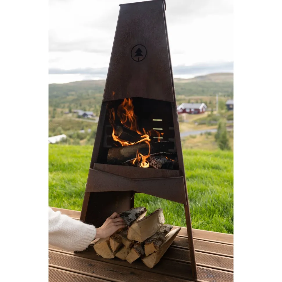 Ulkotakka Espegard 120, 120cm, corten-teräs