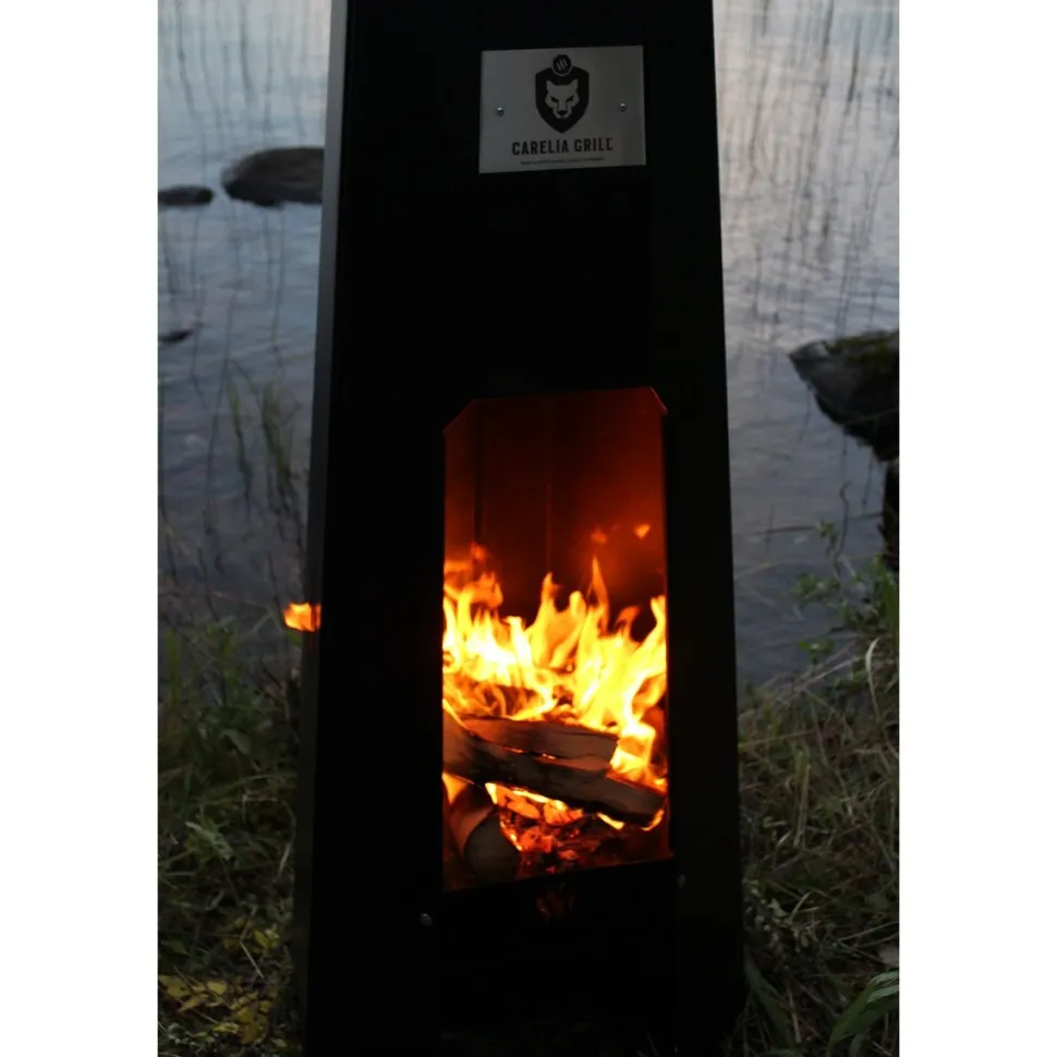 Ulkotulisija Carelia Grill® A-Fire 1500x600x600 mm musta