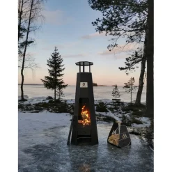 Ulkotulisija Carelia Grill® A-Fire 1500x600x600 mm musta