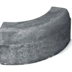 Upotettava reunakivi Rudus H8 kaarre R500 kupera 780x170x300 mm sileä harmaa