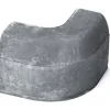 Upotettava reunakivi Rudus H12 kulma R250 kupera 702x170x300 mm sileä harmaa