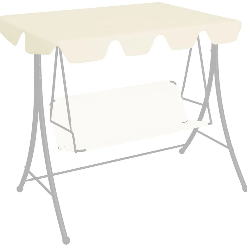 Vaihtokatos puutarhakeinuun kerma 192x147 cm 270 g/m²