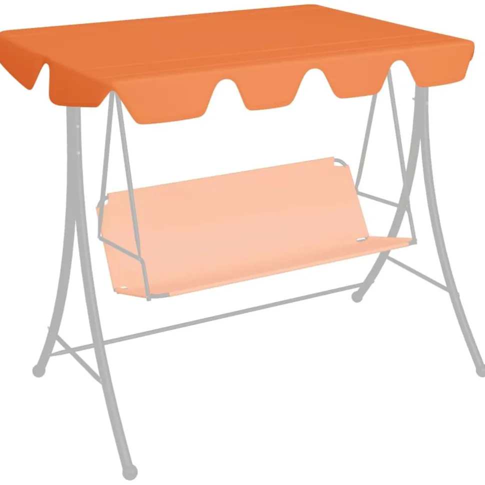 Vaihtokatos puutarhakeinuun oranssi 192x147 cm 270 g/m²