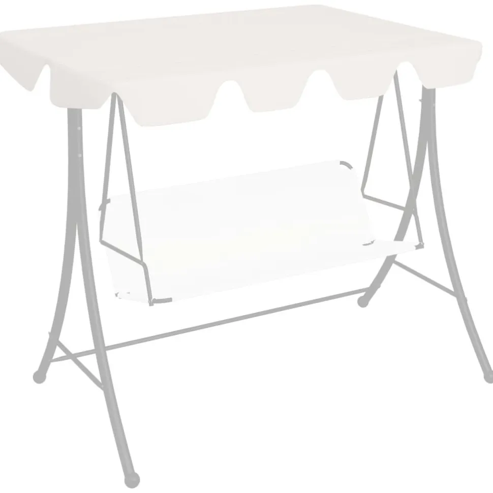 Vaihtokatos puutarhakeinuun valkoinen 192x147 cm 270 g/m²