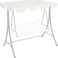 Vaihtokatos puutarhakeinuun valkoinen 226x186 cm 270 g/m²