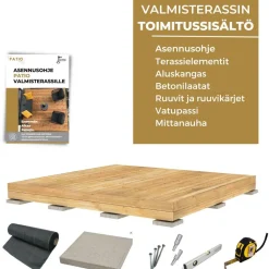 Valmisterassi PatioN°rd Aava, 2x2m, kestopuu