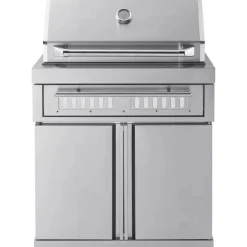 Vapaasti seisova hiiligrilli Myoutdoorkitchen Classic Line Stainless, ruostumaton teräs