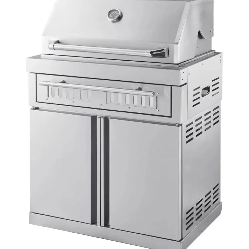 Vapaasti seisova hiiligrilli Myoutdoorkitchen Classic Line Stainless, ruostumaton teräs