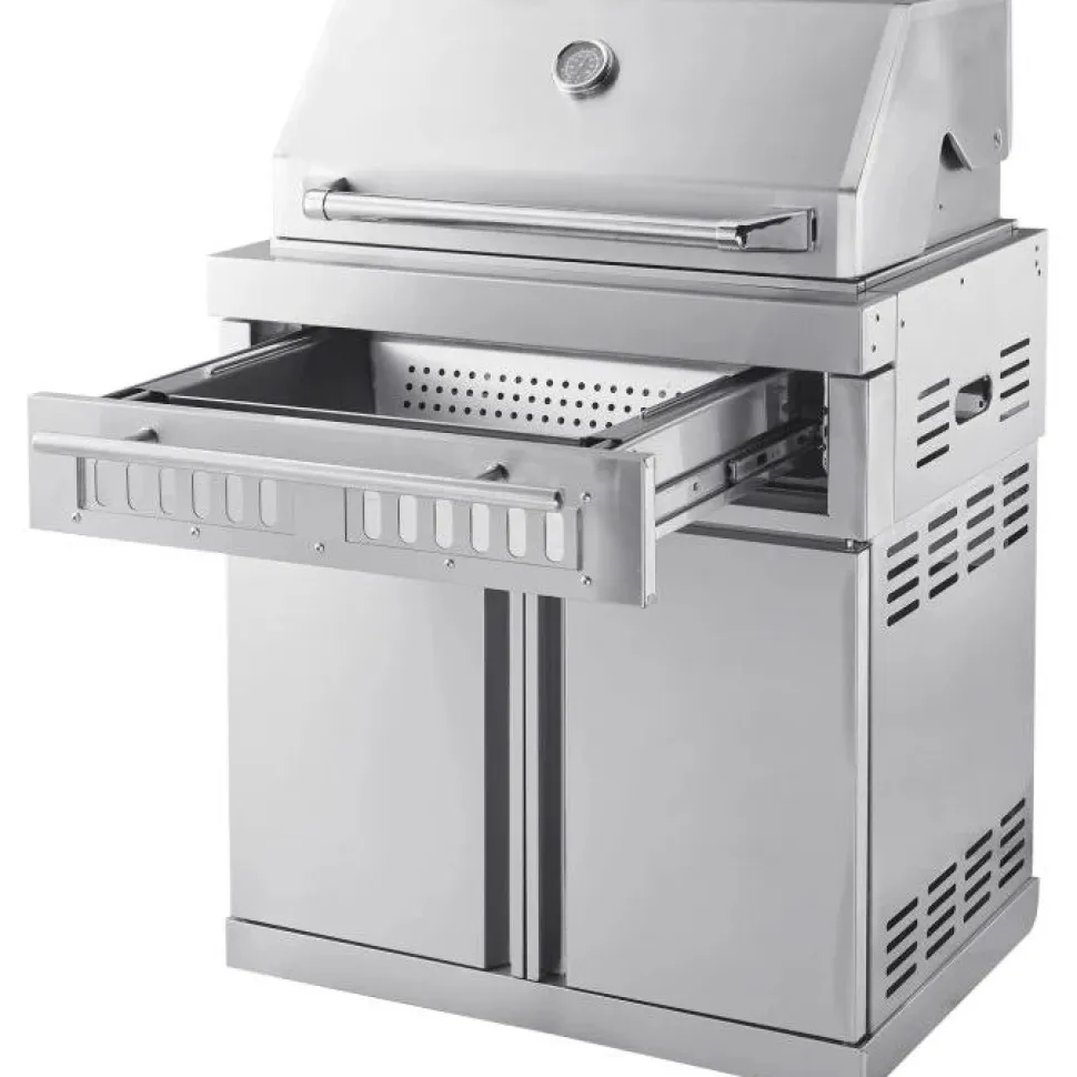 Vapaasti seisova hiiligrilli Myoutdoorkitchen Classic Line Stainless, ruostumaton teräs