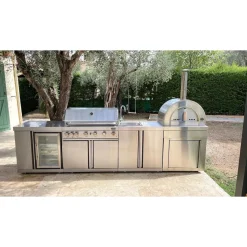Vapaasti seisova kaasugrilli Myoutdoorkitchen Classic Line Stainless, 6 poltinta ja infrapunalämpö, rst