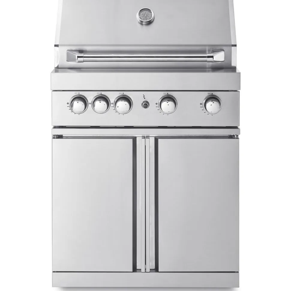 Vapaasti seisova kaasugrilli 4 poltinta ja infrapunalämmitin Myoutdoorkitchen Stainless Collection