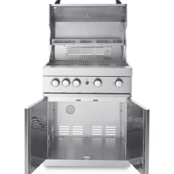 Vapaasti seisova kaasugrilli 4 poltinta ja infrapunalämmitin Myoutdoorkitchen Stainless Collection