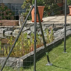 Verkkoaidan tukitolppa Ab Polar, pyöreä 38 mm korkeus 250 cm, harmaa