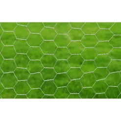Verkkoaita galvanoitu teräs kuusikulmiokuvio 1x25m hopea