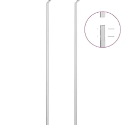 Verkkoaita tolpilla galvanoitu teräs 15x1,5 m hopea