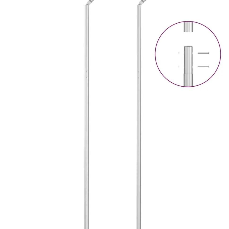 Verkkoaita tolpilla galvanoitu teräs 15x1,5 m hopea