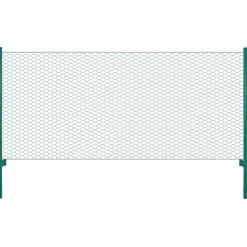 Verkkoaita tolpilla teräs 25x0.5m silmäkoko 25mm vihreä