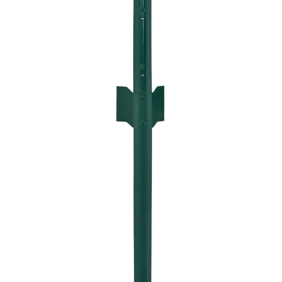 Verkkoaita tolpilla teräs 25x0.5m silmäkoko 13mm vihreä