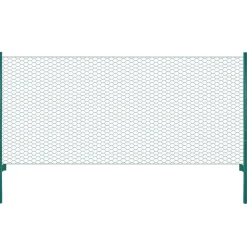 Verkkoaita tolpilla teräs 25x1m silmäkoko 25mm vihreä