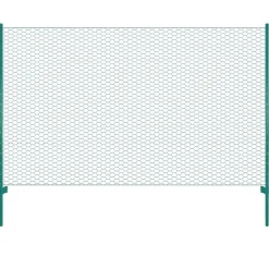Verkkoaita tolpilla teräs 25x1.5m silmäkoko 13mm vihreä