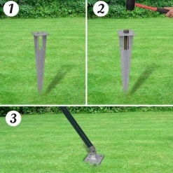 Verkkoaita tolppa+maapiikki teräs 25x1.0m vihreä