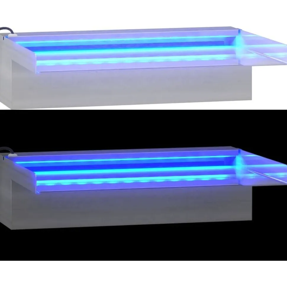 Vesiputous RGB LED-valoilla ruostumaton teräs eri kokoja