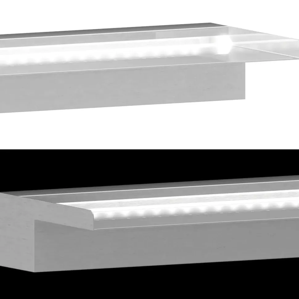 Vesiputous suihkulähde LED-valoilla ruostumatonta terästä 110cm