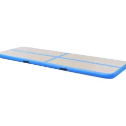 Voimistelumatto, täytettävä, pumpulla, 400x100x10cm, PVC, sininen