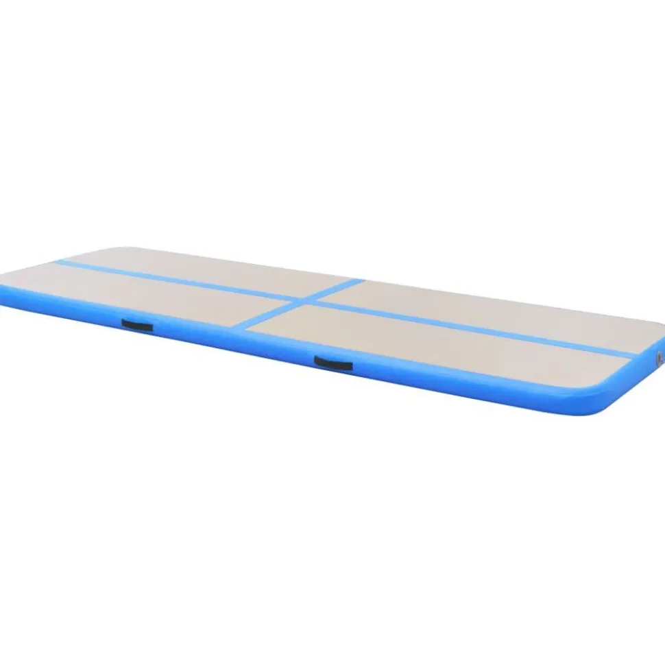 Voimistelumatto, täytettävä, pumpulla, 400x100x10cm, PVC, sininen