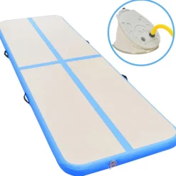 Voimistelumatto, täytettävä, pumpulla, 700x100x10cm, PVC, sininen