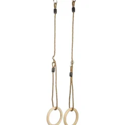 Voimistelurenkaat Nordic Play Active, Ø15.8cm, puiset, säädettävä köysi