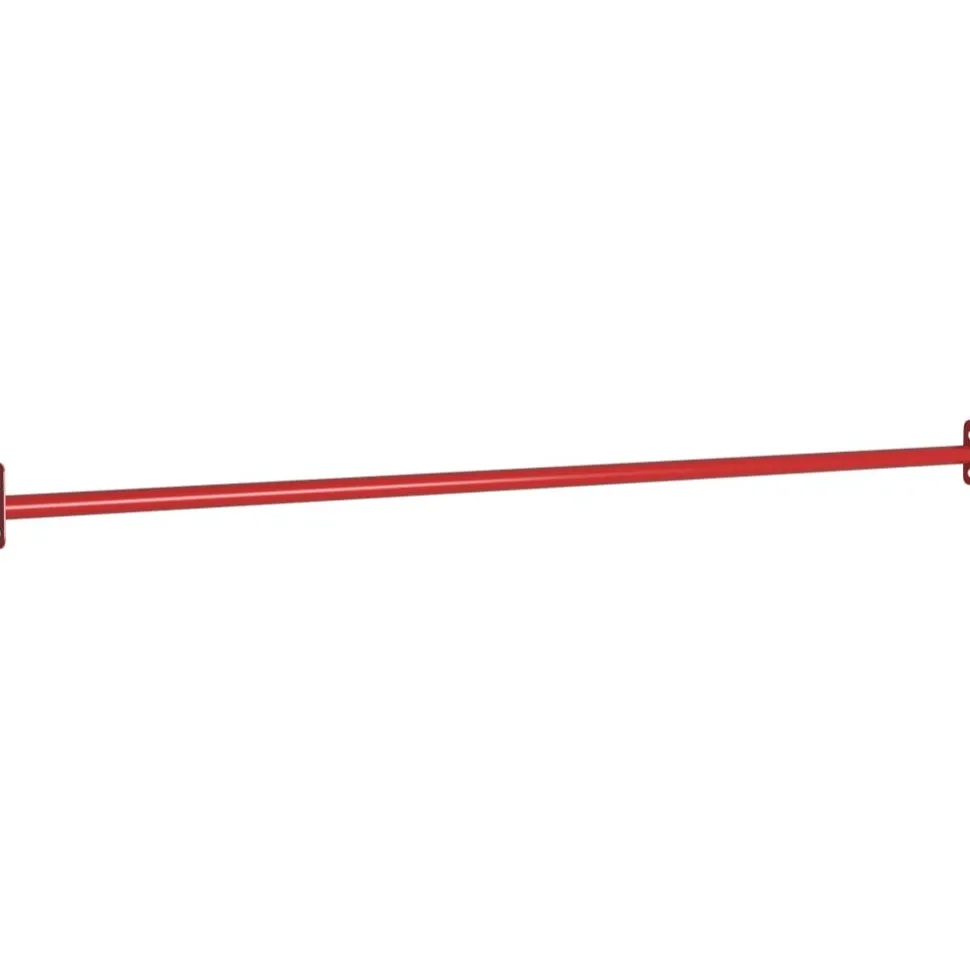 Voimistelutanko, 125cm, teräs, punainen, eri pakkauskokoja