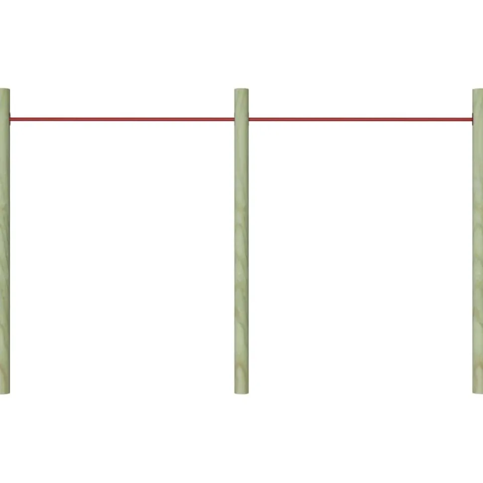 Voimistelutanko, 125cm, teräs, punainen, eri pakkauskokoja