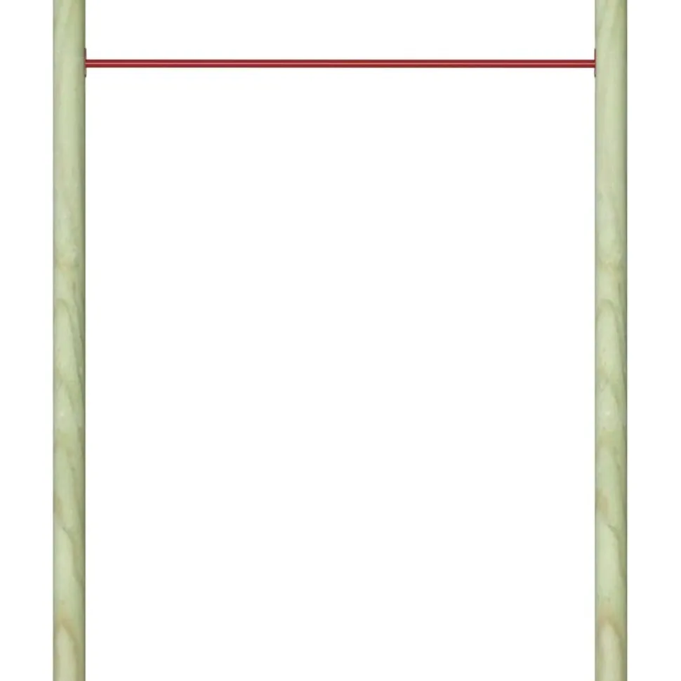 Voimistelutanko, 125cm, teräs, punainen, eri pakkauskokoja