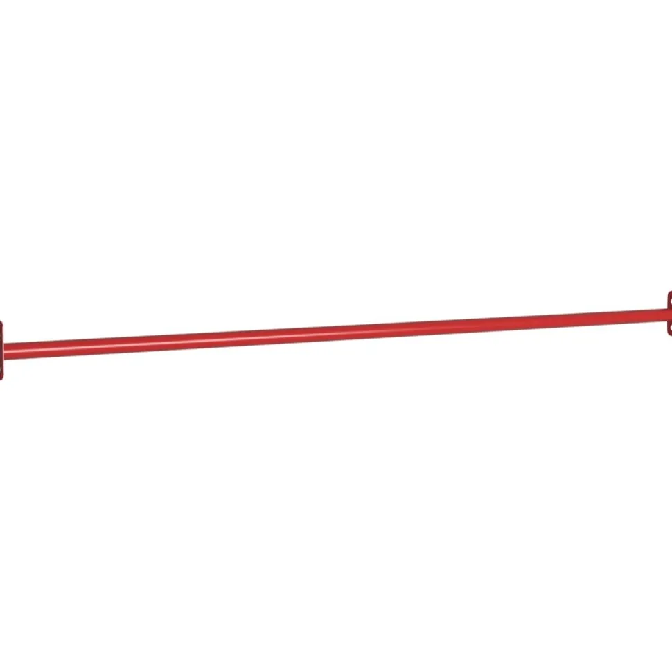 Voimistelutanko, 125cm, teräs, punainen, eri pakkauskokoja