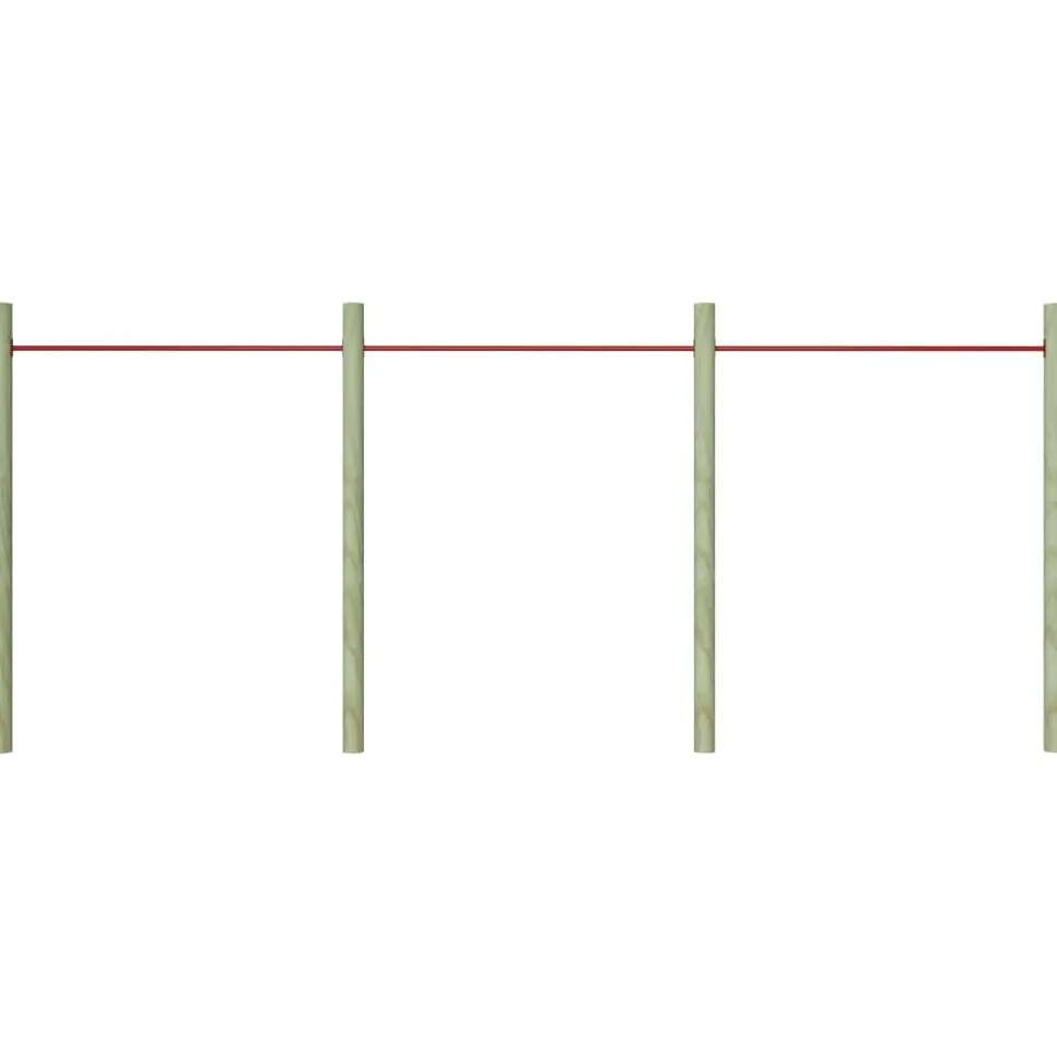 Voimistelutanko, 125cm, teräs, punainen, eri pakkauskokoja