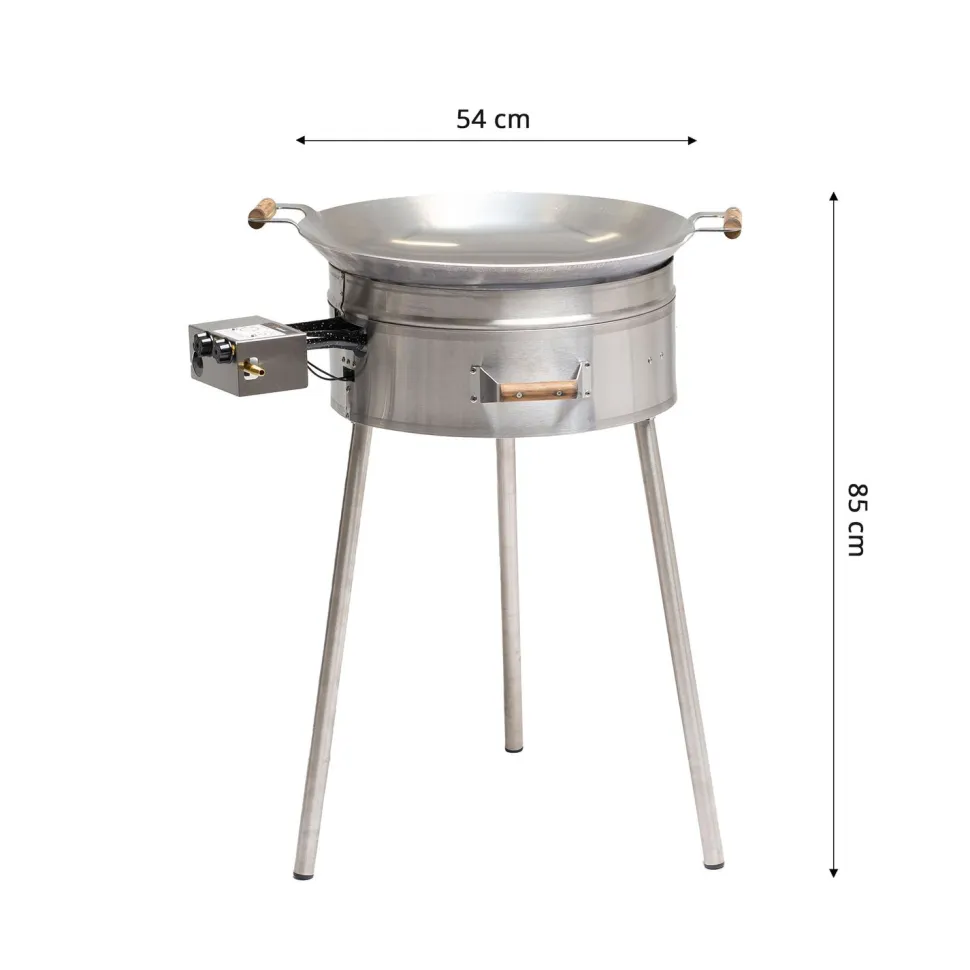 Wokkisetti GrillSymbol PRO-545 Ø54 cm B-400 kaasupoltin säädinletkusetti