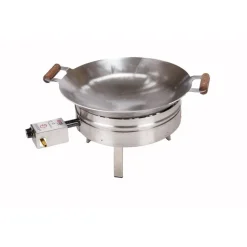 Wokkisetti GrillSymbol PRO-450-INOX Ø 45 cm D-300 kaasupoltin säädinletkusetti teräs